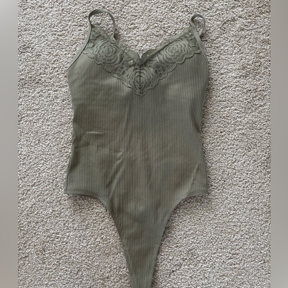PINK Victoria's Secret Tops - Green bodysuit